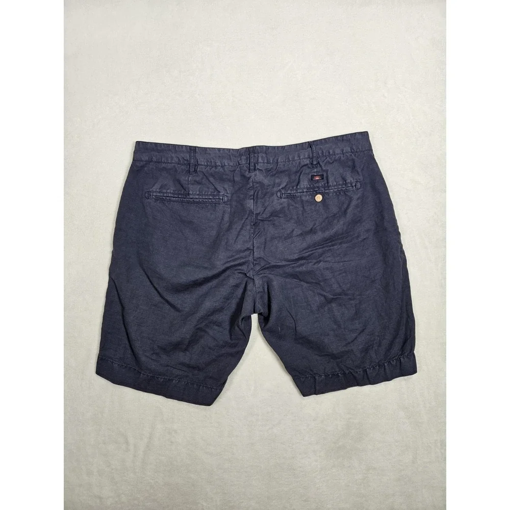 Faherty Men's‎ All Day Shorts Blue Size 38 Pockets Dri Fit Linen Blend